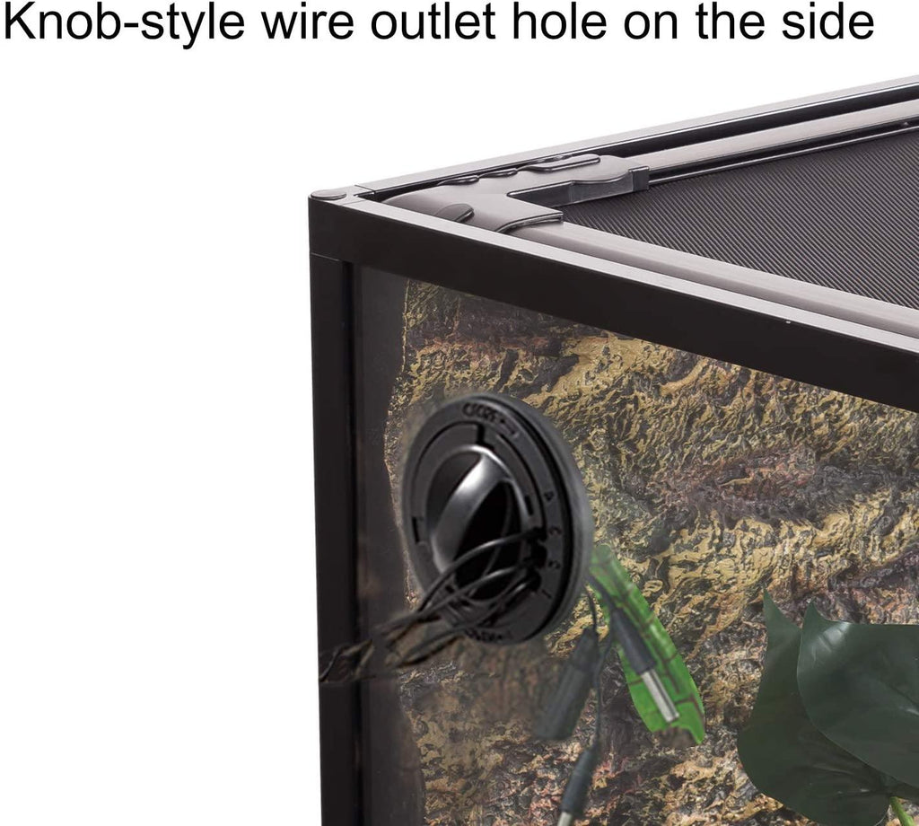 REPTI ZOO 67 Gallon 36" x 18" x 24" Double Hinge Door with Screen Ventilation Reptile Terrarium(Knock-Down) RK0120N - REPTI ZOO