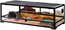 Load image into Gallery viewer, REPTI ZOO 35.3 Gallon 36" x 18"x 12" Full Glass Reptile Terrarium, Front Opening Reptile Tank for Bearded Dragon Gecko Tortoise Snake RK0118 - REPTI ZOO