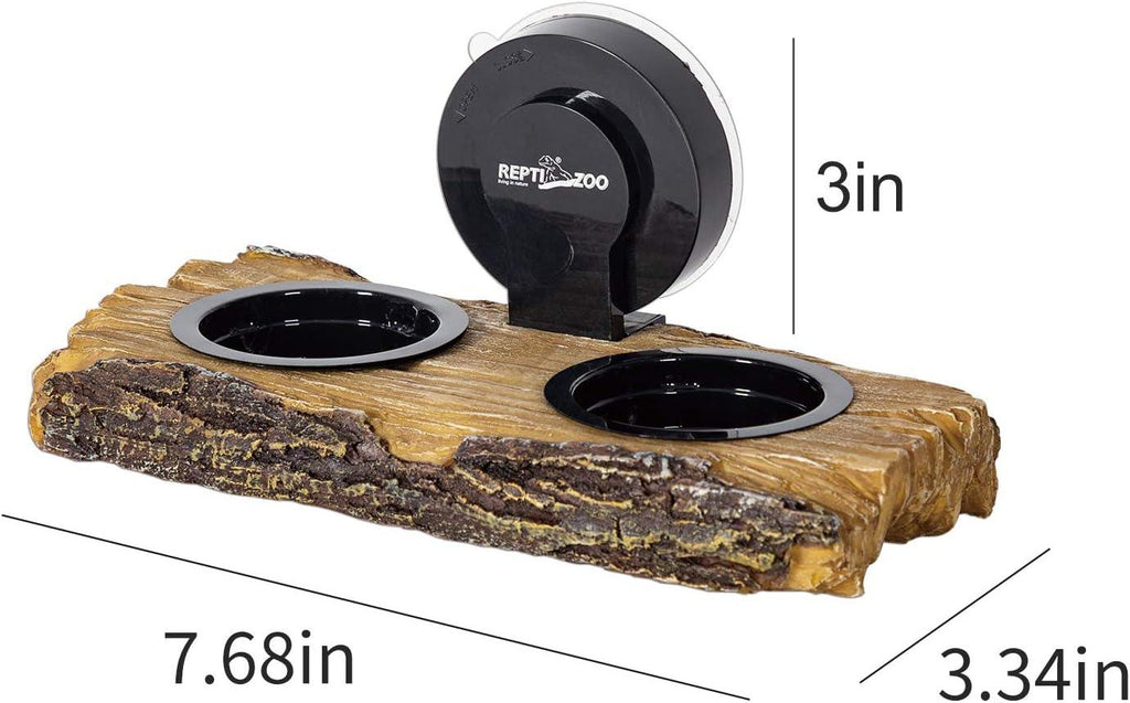 REPTI ZOO Turtle Basking Platform or Reptile Feeding Ledge with Suction Cup - REPTI ZOO