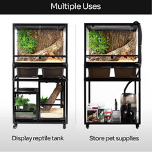 Load image into Gallery viewer, REPTIZOO Stackable Breeding Boxes Rack with Rolling Wheels Tank Stand - REPTI ZOO