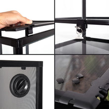 Load image into Gallery viewer, REPTI ZOO 67 Gallon 24"x18"x 36” Knock-Down Paludarium Large Reptile Terrarium ,Bio Deep Base 10”, Siphon Gravel Cleaner Set Included RK604590 - REPTI ZOO