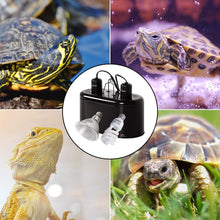 Load image into Gallery viewer, REPTIZOO Dual Reptile Lamp Fixture with 100W UVA Basking Spot Heat Lamp and 26W UVB 5.0 Energy Saving Bulb - REPTI ZOO