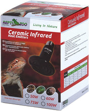 Load image into Gallery viewer, REPTI ZOO 100W Reptile Ceramic Heat Emitter Heating Bulb Black for Reptiles Pets Ceramic Infrared with No Light Emitted - REPTI ZOO