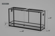 Load image into Gallery viewer, REPTI ZOO 48" x 13"x 24" Glass Reptile Terrarium with Sliding Door Reptile Habitat Tank (customed reptile cage) - REPTI ZOO