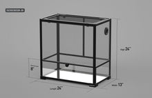 Load image into Gallery viewer, REPTI ZOO 24"x 13"x 24" Glass Reptile Terrarium Front Opening Reptile Habitat Tank (customed reptile cage) - REPTI ZOO