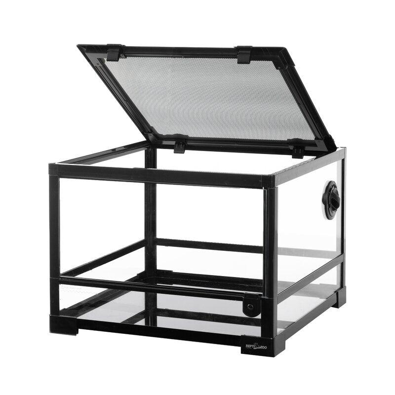 REPTI ZOO 25 Gallon 18" X 18" X 13" Reptile Terrarium, Upgrade Glass Front Opening Terrarium(Knock-Down) RK0116S - REPTI ZOO
