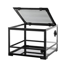 Load image into Gallery viewer, REPTI ZOO 25 Gallon 18" X 18" X 13" Reptile Terrarium, Upgrade Glass Front Opening Terrarium(Knock-Down) RK0116S - REPTI ZOO