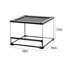 Load image into Gallery viewer, REPTI ZOO 17 Gallon 18"×18"×12.6" Tropical Glass Tank RHK03SG - REPTI ZOO