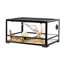 Load image into Gallery viewer, REPTIZOO 20 Gallon 24" x 18"x 12" Full Glass Reptile Enclosures , Front Double Opening Reptile Cages RK0117 - REPTI ZOO
