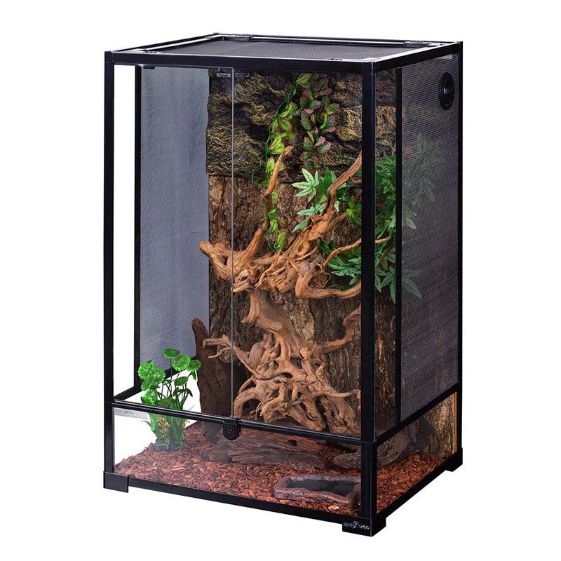 REPTI ZOO 67 Gallon 24″x18″x36″ Vertical Reptile Tall Terrarium With Mesh Screen Sides and Glass Sides RK0124N - REPTI ZOO
