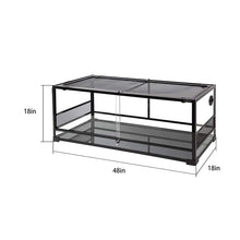 Load image into Gallery viewer, REPTI ZOO 67 Gallon 48" x 18" x 18" Upgrade Front Opening Bearded Dragon Tank (Knock-Down) Glass Snake Terrarium RK0222 - REPTI ZOO