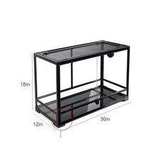 Load image into Gallery viewer, REPTI ZOO 30 Gallon 30" x 12"x 18" Glass Reptile Terrarium, Front Opening Reptile Habitat Tank, Double Doors Screen Ventilation(Knock-Down) RK301218G - REPTI ZOO