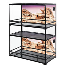 Load image into Gallery viewer, REPTI ZOO Stackable Reptile Glass Terrarium Tank (2 tanks) - REPTI ZOO