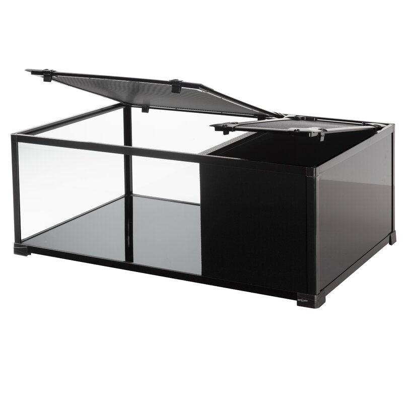 52 gallons 36″*24″*14″ terrarium with compartment and black coating glass sides RKE0204 - REPTI ZOO