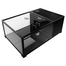 Load image into Gallery viewer, 52 gallons 36″*24″*14″ terrarium with compartment and black coating glass sides RKE0204 - REPTI ZOO