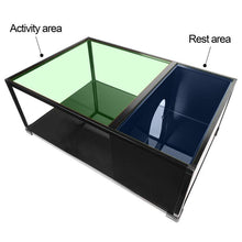 Load image into Gallery viewer, 52 gallons 36″*24″*14″ terrarium with compartment and black coating glass sides RKE0204 - REPTI ZOO