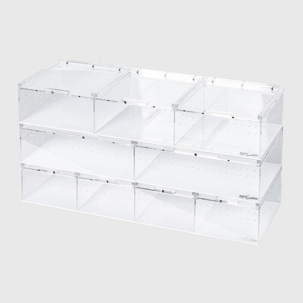 REPTI ZOO 9 Gallon 22″*8″*11″ Acrylic Compart Reptile Breeding Terrarium ACR42DG - REPTI ZOO