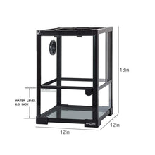 Load image into Gallery viewer, REPTI ZOO 10 Gallon 12" x 12" x 18" Full Glass Reptile Terrarium, Top Screen Ventilation & Feeding RK0102NS - REPTI ZOO