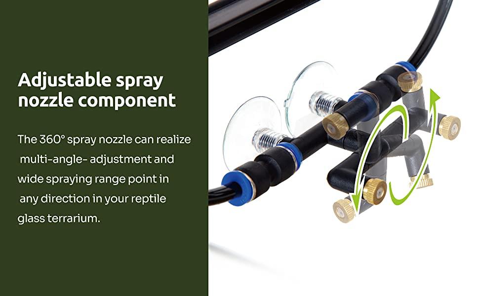 REPTIZOO 1set Plug and Nozzles Accessories for REPTIZOO Reptile Terrariums Humidifier TR07/TR05 - REPTI ZOO
