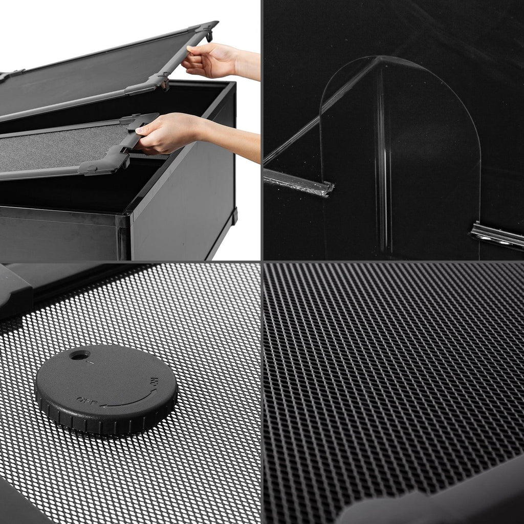 52 gallons 36″*24″*14″ terrarium with compartment and black coating glass sides RKE0204 - REPTI ZOO