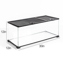 Load image into Gallery viewer, REPTI ZOO 18 Gallon Reptile Enclosures With Double Top Covers And Glass Sides - REPTI ZOO