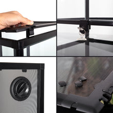 Load image into Gallery viewer, REPTI ZOO 33 Gallon 16" x 16" x 30" Vertical Reptile Cages With Wire Mesh Screen Cover And Front Door - REPTI ZOO