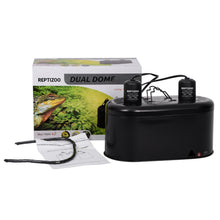 Load image into Gallery viewer, REPTI ZOO Dual Reptile Light Fixture for Reptile Dome UVB Light Fixture Dual Lamp Cap Heat Lighting Lamp Kit