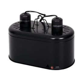 REPTI ZOO Dual Reptile Light Fixture for Reptile Dome UVB Light Fixture Dual Lamp Cap Heat Lighting Lamp Kit