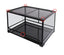 Glass reptile terrarium with metal mesh lid and secure corner locks, ideal for reptiles and amphibians.
