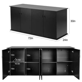 Reptizoo stand 180 Gallons 72'' x 24'' x 30'' for Reptile Terrarium - REPTI ZOO