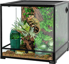 Load image into Gallery viewer, 60 Gallon Reptile Tank 24x24x24inch Front Opening Terrarium With Double Hinge Door