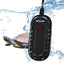 Submersible aquarium heater with digital display showing 78.0°F, next to a turtle underwater.