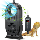 REPTI ZOO Reptile Glass Terrarium Air Purifier,Carbon Filter Reptile Dehumidifier Air Cleaner with Timing for Bearded Dragon,Lizard,Tortoise,Snake