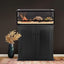 REPTI ZOO Reptile Terrarium Stand 30"W x 12"D, Storage Cabinet for 30" X 12" or Smaller Reptile Amphibian Aquarium Tanks, 4 Shelves for Reptile Accessories Organization, Extra Wire Organization Holes - REPTI ZOO