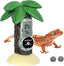 Digital reptile terrarium thermometer hygrometer in palm tree shape with gecko and batteries