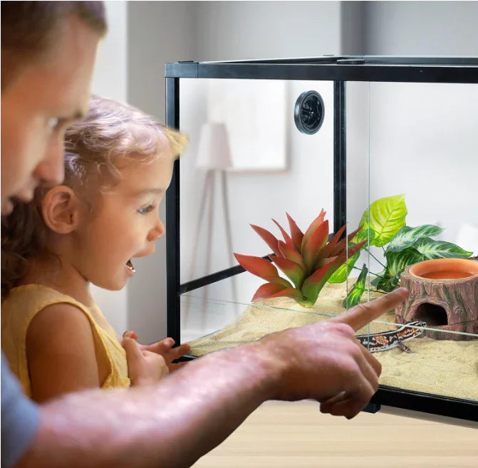 CAVACHEW 3 in 1 Reptile Hide Cave with Detachable Base & Humidity Dish, Essential Tank Terrarium Decor Humid Hideout Accessories for Small Reptiles Crested Gecko, Leopard Gecko, Lizard, Snake, Crabs Secondary image