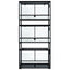 Stacked glass reptile terrariums with sliding front doors and black metal frames
