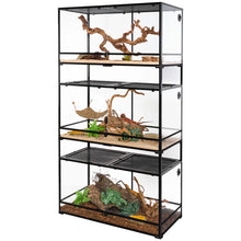 Load image into Gallery viewer, REPTI ZOO 48&#39;&#39; x 24&#39;&#39; x 88&#39;&#39; Stackable Reptile Tank (3 tanks stacked)