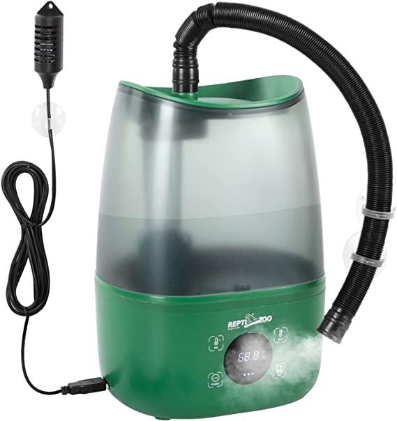 Reptile terrarium humidifier with digital display and flexible mist hose for reptile cages Main image