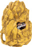 Leopard gecko peeking out of yellow reptile hide rock decor for terrarium habitat