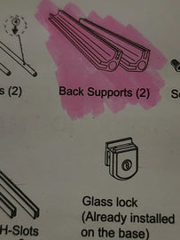 replacements parts back support#2 of RK0110S - REPTI ZOO