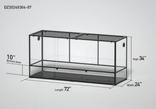 Load image into Gallery viewer, REPTI ZOO 72&quot; x 24&quot;x 34&quot; Glass Reptile Terrarium with Sliding Door Custom Reptile Tank (customed reptile cage)