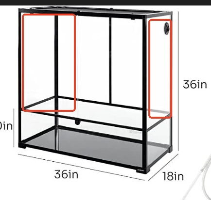 Replacement front glass door 2pcs for RK904590-36" x 18"x 36"
