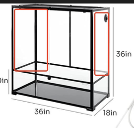 Replacement front glass door 2pcs for RK904590-36