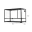 Glass reptile terrarium 36x18x24 inches with black frame and ventilation panel