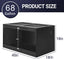 68 gallon reptile terrarium, black, glass doors, mesh top, 48x18x18 inches.