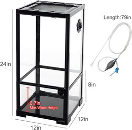 REPTIZOO 15 Gallon Full Glass Reptile Terrarium 12