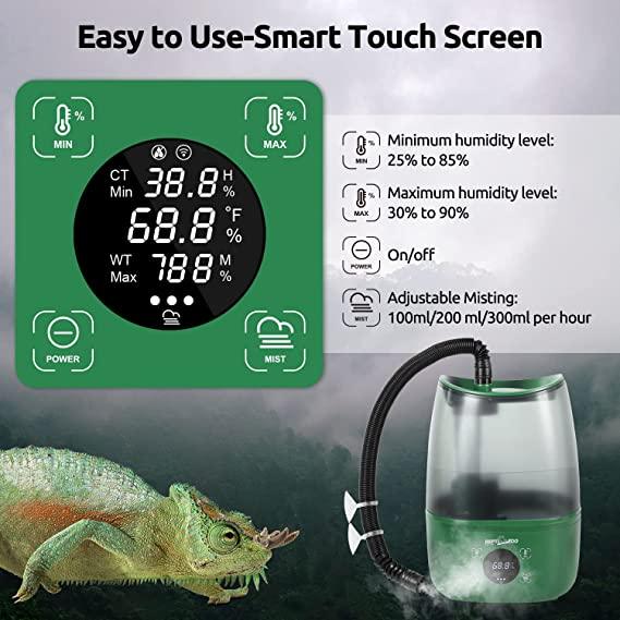 REPTIZOO 4L Large Reptile Fogger with Humidity Control and Extended Tube Automatic Reptile Misting System Secondary image
