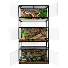Load image into Gallery viewer, REPTI ZOO 36&#39; x 18&#39;&#39; x 70&#39;&#39;  Stackable Reptile Tank (3 tanks stacked)