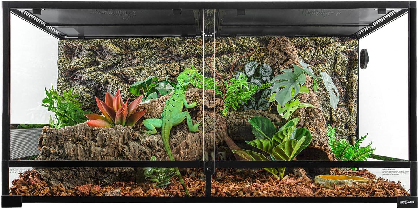 REPTIZOO 120 Gallon Large Reptile Terrarium, 48" x 24" x 24" with 2 Separate Habitats Secondary image